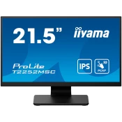 IIYAMA Monitor LED T2252MSC-B2AG 21.5 PCAP 10pt Touchscreen monitor featuring IPS panel technology, Edge-to-Edge glass design and Anti Glare coating HDMI DP USB HUB Tilt 3y