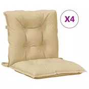 Jastuci za stolice 4 kom prošarano bež 100x50x7 cm tkanina
