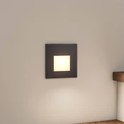 Arcchio LED svetilka za vgradnjo Vexi, 7,8 cm x 7,8 cm, črna, CCT - Hodnik - Sodobni - Aluminij