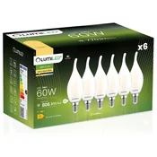 6x LED žarnica E14 svečka BA35 7W = 60W 806lm 3000K topla 360° svetilnost