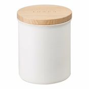 Bijela kutija s poklopcem od bambusa YAMAZAKI Tosca, o 9,5 cm