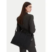 Torba za prenosnik Calvin Klein Embossed Woven Commuter LV04D3207G Črna