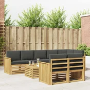 Set vanjskih sofa 9 pcs Bijela i antracit 59 x 59 x 37 cm