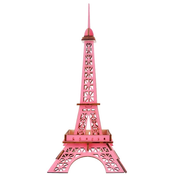 Woodcraft Drvena 3D puzzle Eiffelov toranj roza