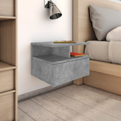 vidaXL Stenske nočne omarice 2 kosa betonsko sive 40x31x27 cm