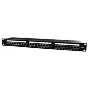 Cablexpert Patch panel CAT5E 24-portov, zaščiten, 1U, (21483951)