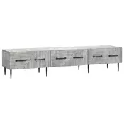 vidaXL TV omarica Betonsko siva 147 x 34,5 x 30 cm Inženirski les