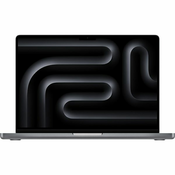APPLE MacBook Pro 14, M3 cip s 8-core CPU i 10-core GPU, 16GB, 1TB SSD, Space grey, CRO KB (mxe03cr/a) mxe03cr/a