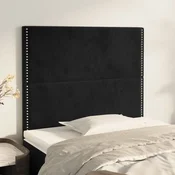 Vidaxl vidaXL Vzglavja za posteljo, komplet 2 kosov, črna, 90x5x78/88 cm, žamet