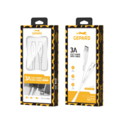 Gepard X73 podatkovni kabel (Quick Charge) 3,0A 60W Type-C na Type-C 1m bel