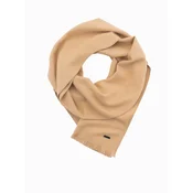 Ombre Mens monochrome scarf with tassels - light brown