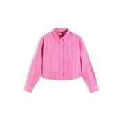 Tommy Jeans Bluza nebeško modra/roza/bela