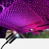 Laser mini projektor zvezdnega neba USB, rdeče-vijoličen