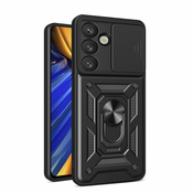 MG Hybrid Armor Camshield ovitek za Samsung Galaxy S25, črna