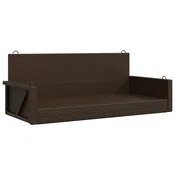 Vidaxl Gugalna klop rjava 119x56x48 cm poli ratan