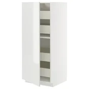 METOD / MAXIMERA Visoki element s fiokama, bela/Ringhult bela, 60x60x140 cm