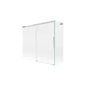 Mexen Rox L razvlečni dvodelni tuš zaslon 170 + 70 x 150 cm, prozoren, krom - 8C9L-170-070-01-00