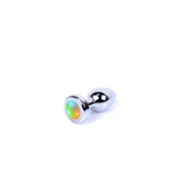 Boss Series Kovinski analni čep s svetlečim kristalom - Diamond Plug Disco