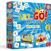 Spolocenská hra Slová 3,2,1... Go! Challenge Words Educa 48 slovícok 150 písmen anglicky od 6 rokov EDU19475