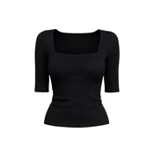 PANTHEROAR Majica Caro Neck Short Sleeve Top črna