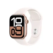 OpenBox - Apple Watch Series 10 GPS 42 mm Rose Gold aluminijsko kućište s sportska narukvica u boji svetlog rumenila - S/M