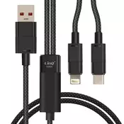 LINQ LinQ, USB kabel Za strele in USBC 1,2 m, Črna, (5000220202)