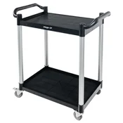 shumee Plastični natakarski voziček z 2 policama Mega-M Š-80 cm G-40 cm V-95 cm črne barve N