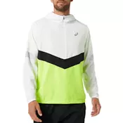 ASICS Sportska jakna, bijela / neonsko žuta / crna
