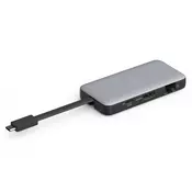 Digitus DA-70916 replikator priklopov in vhodov prenosnega računalnika Žični USB 3.2 Gen 2 (3.1 Gen 2) Type-C Črna, Siva