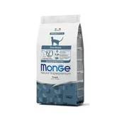 MONGE Suva hrana za odrasle sterilisane macke, monoprotein pastrmka 1.5kg