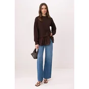 Trendyol Modest Ženska bluza Tctss26Uk00002, Smeda