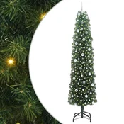 Vidaxl Umestno božično drevo Zelena 240 cm PVC in Jeklo in Plastika
