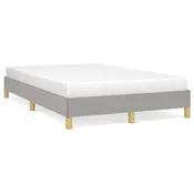 shumee vidaXL Posteljni okvir brez vzmetnice, siv, 120x190 cm, blago