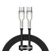 BASEUS USB-C - USB-C Cafule metalni kabel za napajanje podataka 100 W 2 m - crni