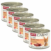 Animonda Carny Kitten - telečje, piščančje in puranje meso 6 x 200 g