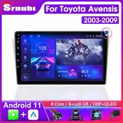 Srnubi 2 Din Android 11 Car Radio for Toyota Avensis 2003 – 2009 Multimedia Player Navigation GPS Carplay Stereo Auto Head Unit