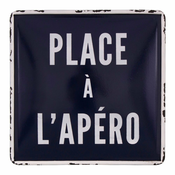 Kovinski dekorativni znak 23x23 cm Place a lapéro – Antic Line