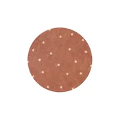 Opečnato oranžna pralna ročno tkana bombažna otroška preproga o140 cm Round Dot Chestnut – Lorena Canals