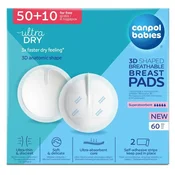 CANPOL BABIES TUFERI ZA GRUDI 3D ULTRA UPIJAJUCI - WHITE (60KOM) 1/652