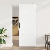 vidaXL Drsna vrata 93 x 232 cm Inženirski les Bela