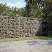 vidaXL Gabion z 5 mm žico in 10x10 cm mrežo 300x30x150 cm