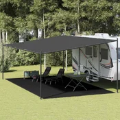 Tepih za šator 400 x 800 cm crni HDPE