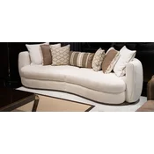 Casa Padrino Luxury Sofa White/Brown - Living Room Sofa - Hotel Sofa - Living Room Furniture - Hotel Furniture - Luxury Furniture