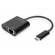 USB-Type-C Gigabit Ethernet Adapter + PD with power delivery function