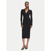 Elisabetta Franchi Pletena obleka AM-08B-66E2-V380 Črna Slim Fit