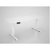 MS VISCOM dvižna miza s ploščo v dekorju egger premium bela - 1800x800 mm, belo podnožje