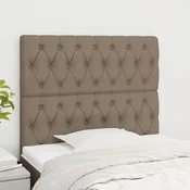 Vidaxl vidaXL Vzglavja za posteljo, 2 kosa, sivo-rjava, 100x7x78/88 cm, blago