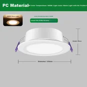 Bull LED ugradna lampa, 9W, 3000K