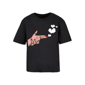 Womens T-shirt Girl Bang Black