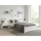 Ljubki dom Postelja IKAROS 90 x 200 cm, bela Posteljno dno: Brez posteljnega dna, Vzmetnica: Vzmetnica Coco Maxi 19 cm